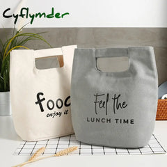 Cyflymder Insulated Heat Lunch Bags Thermal Women Picnic Bento Box Boys Thermo Pouch Fresh Keeping