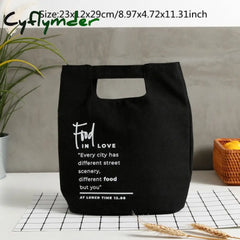 Cyflymder Insulated Heat Lunch Bags Thermal Women Picnic Bento Box Boys Thermo Pouch Fresh Keeping