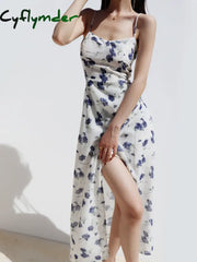 Cyflymder - Iris Strap Floral Long Dress Dresses