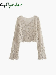 Cyflymder - Island Mood Crochet Cover Up Top Knit Tops
