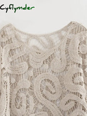 Cyflymder - Island Mood Crochet Cover Up Top Knit Tops