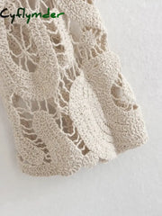 Cyflymder - Island Mood Crochet Cover Up Top Knit Tops