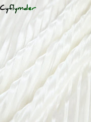 Cyflymder - Ivory Glow Plisse Halter Zippered Open Back Short Dress Dresses