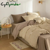 Japan Style Plaid Queen Size Duvet Cover Set with Sheets High Quality Skin Friendly Bedding Set King Single Double Bedding Sets