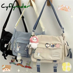 Cyflymder Japanese Harajuku Crossbody Bags For Women High School Girls Messenger Bag Patchwork