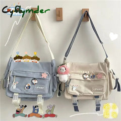 Cyflymder Japanese Harajuku Crossbody Bags For Women High School Girls Messenger Bag Patchwork