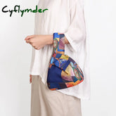 Cyflymder Japanese Mini Portable Knot Wrist Bag Women Top Handle Simple Purses Handbags Waterproof