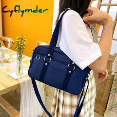 Cyflymder Japanese-Style Jk Pink Uniform Shoulder Bag Women’s Large-Capacity Luggage Handbag Tote