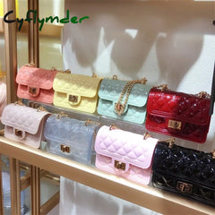 Cyflymder Jelly Handbags Women’s Shoulder Bag Pvc Mini Crossbody Bags For Women Small Cluth Purse