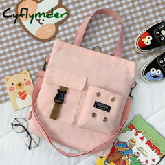 Cyflymder Kawaii Cartoon Tote Bag Canvas Handbag Shopping Super Cool Handbags Shoulder Bags For