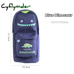 Cyflymder Kawaii Lucky Cat And Dinosaur Pen Pencil Bag Cartoon Schoolbag Shape Storage Organizer
