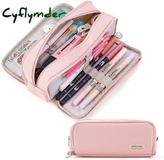 Cyflymder Kawaii Pencil Cases Large Capacity Bag Pouch Holder Box For Girls Office Student