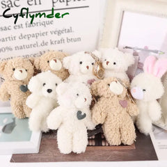 Cyflymder Kawaii Plush Bear Keychain Cute Love Doll Bag Pendants Rabbit Dog Keychains Toys Soft