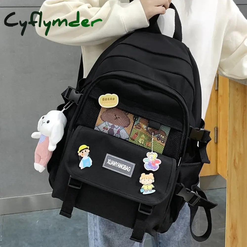 Cyflymder Kawaii Women Backpack For Girl School Bag Waterproof Travel Mochila Fashion Female