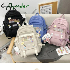 Cyflymder Kawaii Women Backpack For Girl School Bag Waterproof Travel Mochila Fashion Female