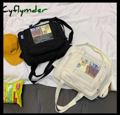 Cyflymder Kawaii Women Shoulder Bag Crossbody Shopping Bags Teenage Girls Student Bookbag Handbags