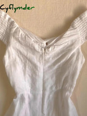 Cyflymder Korea Summer Mini Dresses White Sexy Women Clothes Harajuku Sweet Girl Cross Kpop Short Dress Punk Vintage