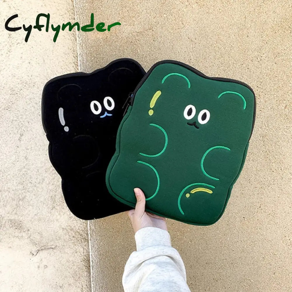 Cyflymder Korean Candy Bear Loptop Tablet Bag Sleeve Cover Ipad 12.9 13Inch Carrying Case For