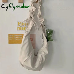 Cyflymder Korean Canvas Crossbody Bag For Women Nylon Waterproof Female Handbags Girl Student