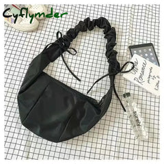 Cyflymder Korean Canvas Crossbody Bag For Women Nylon Waterproof Female Handbags Girl Student
