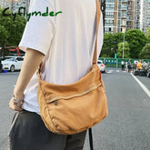 Cyflymder Korean Canvas Crossbody Bags For Women Casual Girl Student Shoulder Messenger Bag Fashion