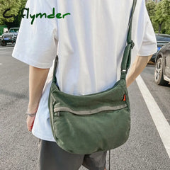 Cyflymder Korean Canvas Crossbody Bags For Women Casual Girl Student Shoulder Messenger Bag Fashion