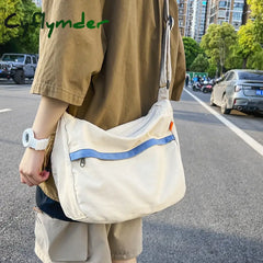 Cyflymder Korean Canvas Crossbody Bags For Women Casual Girl Student Shoulder Messenger Bag Fashion