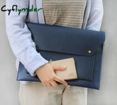 Cyflymder Korean New Women Envelope Clutch Bag Simple Pu Leather Female Commuter A4 Briefcase Large