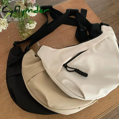 Cyflymder Korean Simplified New Moon Bag Fashionable Design Wheat Ear Cross Body Versatile High End