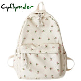 Korean Student School Backpack Floral White School Bags For Teenage Girls Cute Women's Backpack Brand Book Bag Nylon Rucksack