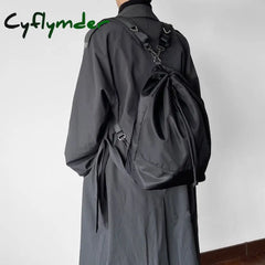 Cyflymder Korean Style Drawstring Women Backpack Waterproof Nylon School Bags Teenage Girls