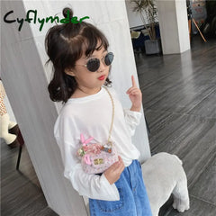 Cyflymder Korean Style Kids Purses And Handbags Cute Mini Crossbody Little Girl Rabbit Messenger