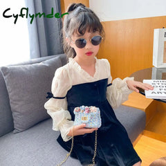Cyflymder Korean Style Kids Purses And Handbags Cute Mini Crossbody Little Girl Rabbit Messenger