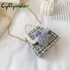 Cyflymder Korean Style Women Mini Handbags Tote Cute Girls Princess Bow Messenger Bag Baby Girl
