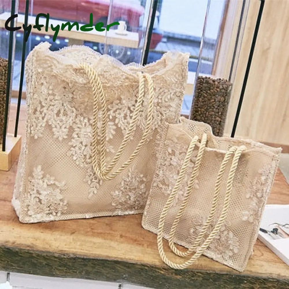 Cyflymder Lace Ladies Handbag Summer Beach Wedding Bridal Party Hand Bag Bolsa Feminina Women’s