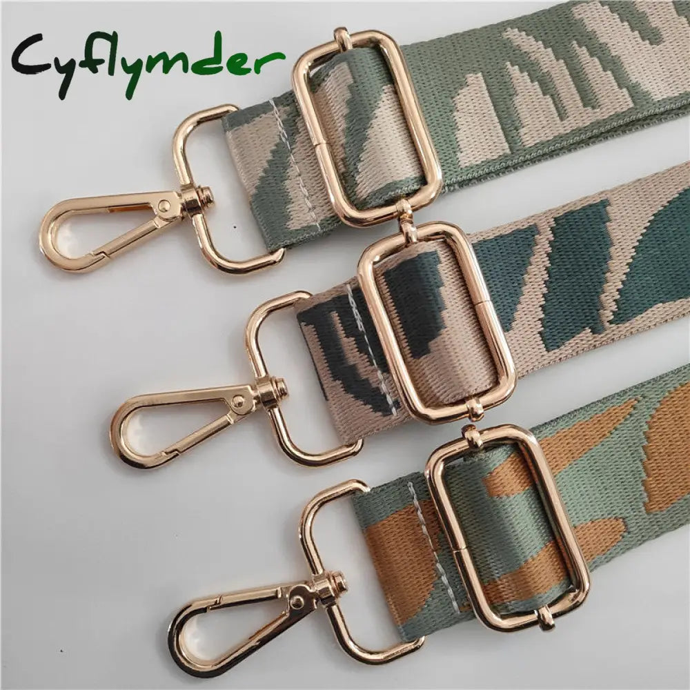 Cyflymder Ladies Adjustable Shoulder Bag Strap Contrast Color Webbing Handle Replacement Belt Women