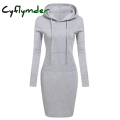 Cyflymder Ladies Dress Autumn Women Hooded Dresses Hoodies Women Sweatshirts Women Hoodies Dress Tops Ladies Clothing
