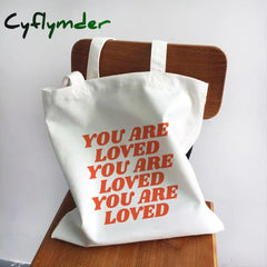 Cyflymder Ladies Handbags Girl Power Quotes Canvas Tote Bag Shopping Travel Women Eco Reusable