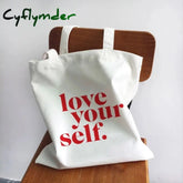 Cyflymder Ladies Handbags Girl Power Quotes Canvas Tote Bag Shopping Travel Women Eco Reusable