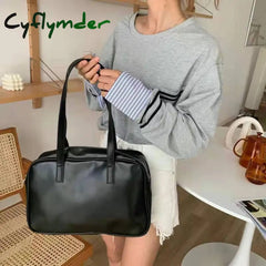 Cyflymder Ladies Large Capacity Office Briefcase Luxury Designer Pu Leather Shoulder Bag High