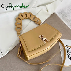 Cyflymder Ladies Luxury Woven Lock Buckle Dating Messenger Handbag Fashion Detachable Shoulder