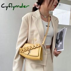 Cyflymder Ladies Luxury Woven Lock Buckle Dating Messenger Handbag Fashion Detachable Shoulder
