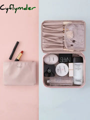 Cyflymder Ladies Portable High Appearance Index Cosmetic Bag Large-Capacity Travel Washing