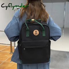 Cyflymder Lady Leisure Women Kawaii Nylon Laptop Book Bag Trendy Girl Travel Portable School