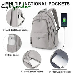 Cyflymder Laptop Backpack For Women Anti Theft Work 14 Inch School Nurse Bookbag Teenage Girls Boys