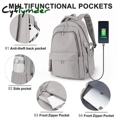 Cyflymder Laptop Backpack For Women Anti Theft Work 14 Inch School Nurse Bookbag Teenage Girls Boys