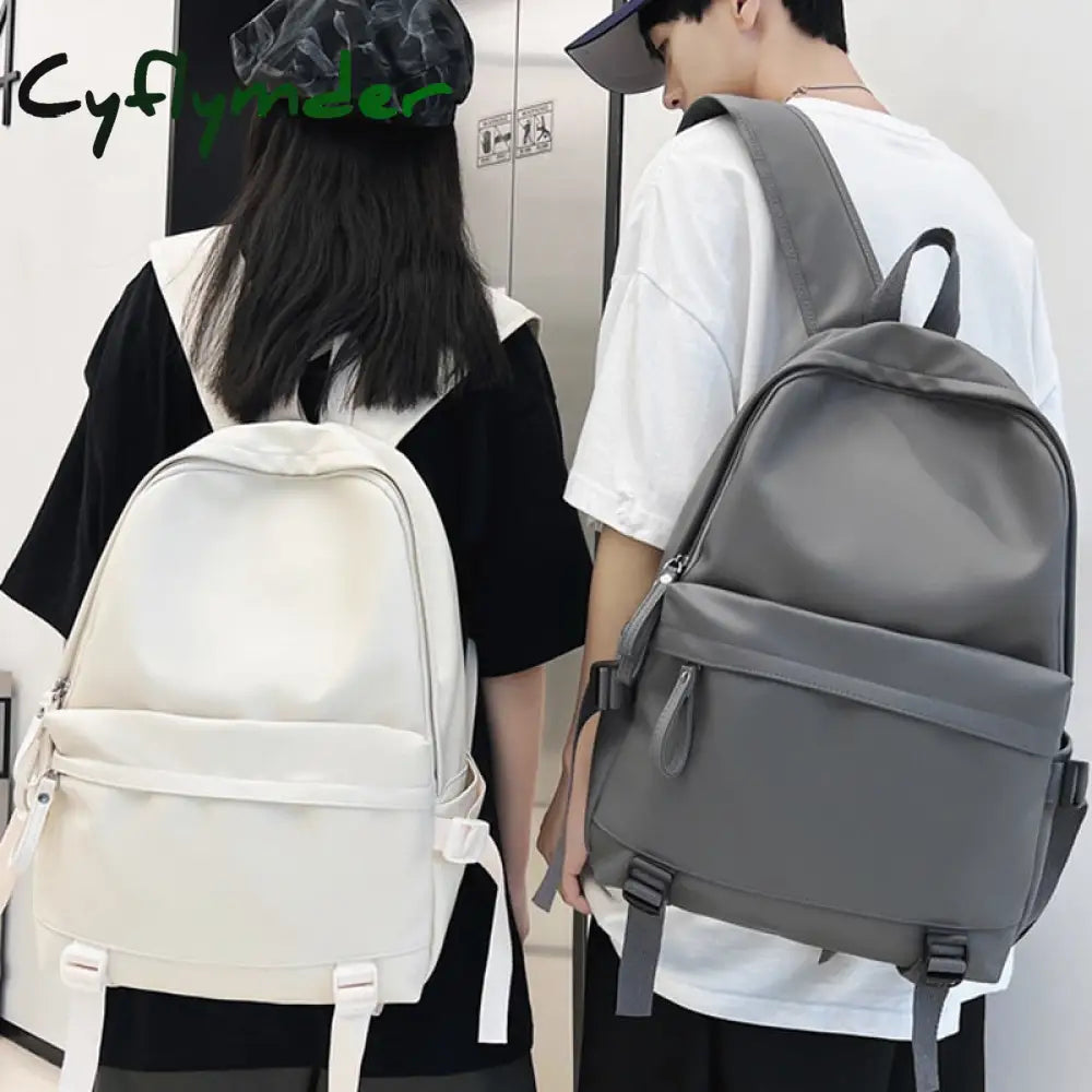 Cyflymder Large Backpack Women Leather Rucksack Female Knapsack Men Travel Backpacks School Bag For