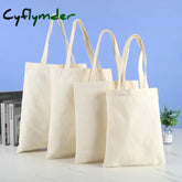 Cyflymder Large Capacity Canvas Shoulder Handbag Folding Eco-Friendly Cotton Tote Bags Reusable Diy