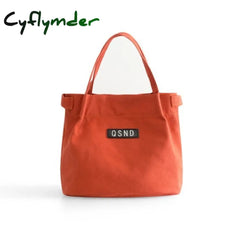 Cyflymder Large Capacity Canvas Tote Shoulder Bag Fabric Cotton Cloth Reusable Shopping For Women