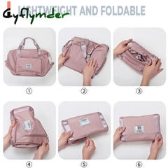 Cyflymder Large Capacity Folding Travel Bags Waterproof Tote Handbag Duffle Multifunctional Women
